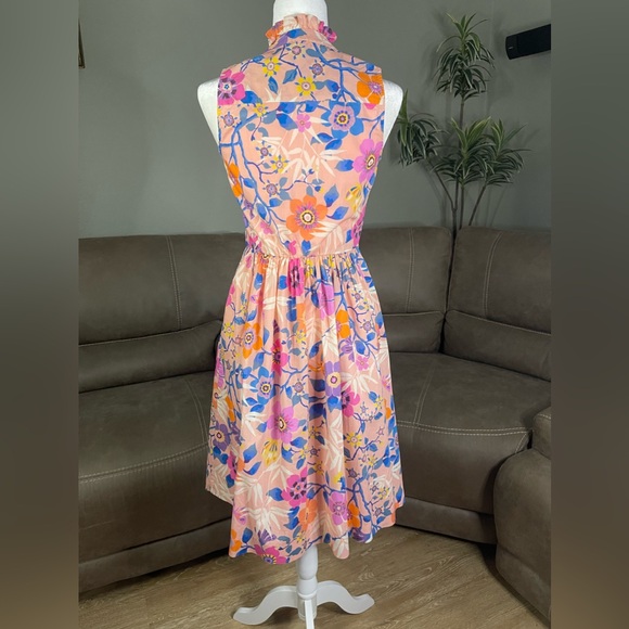 J. Crew Dresses & Skirts - J. Crew Made with Liberty Fabric Floral Print Sleeveless Button Down Dress Sz 0